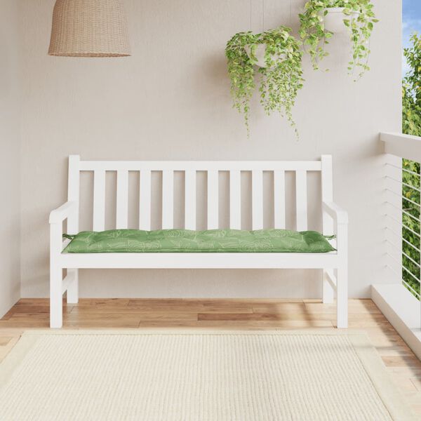 vidaXL Garden Bench Cushion Leaf Pattern 150x50x7 cm Oxford Fabric