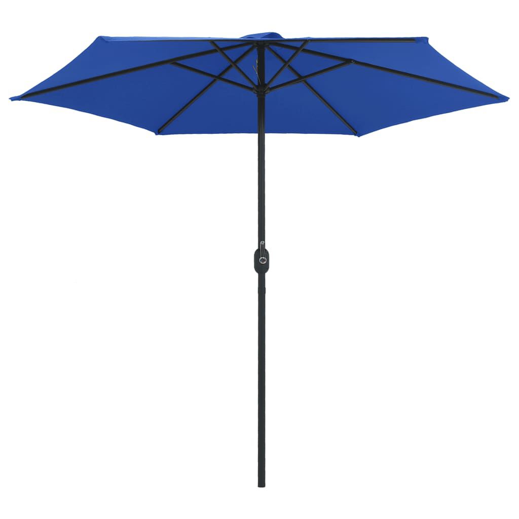 vidaXL Garden Parasol with Aluminium Pole 270x246 cm Azure Blue