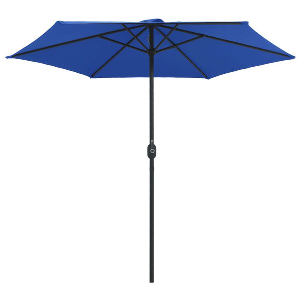 vidaXL Garden Parasol with Aluminium Pole 270x246 cm Azure Blue