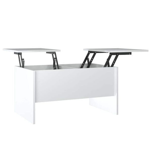 vidaXL Coffee Table High Gloss White 80x50x42.5 cm Engineered Wood