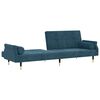 vidaXL Sofa Bed with Cushions Light Grey Velvet