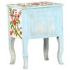 vidaXL Hand Painted Bedside Cabinet 40x30x50 cm Solid Mango Wood