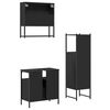 vidaXL 3 Piece Bathroom Furniture Set Black Engineered Wood