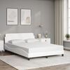 vidaXL Bed Frame "Dover" White 137x190 cm Double Faux Leather