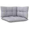 vidaXL 3 Piece Garden Lounge Set with Grey Cushions Solid Pinewood