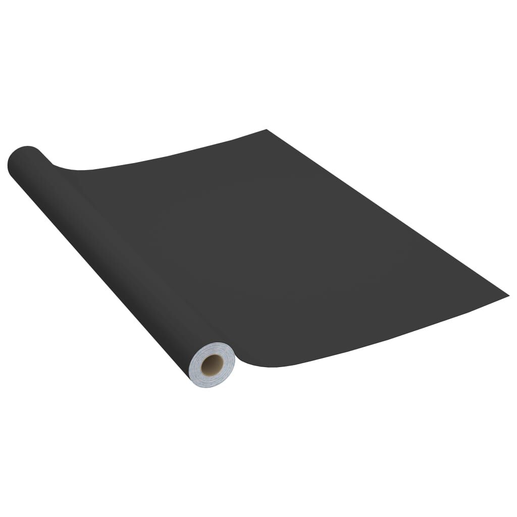vidaXL Self-adhesive Furniture Films 2 pcs Black 500x90 cm PVC
