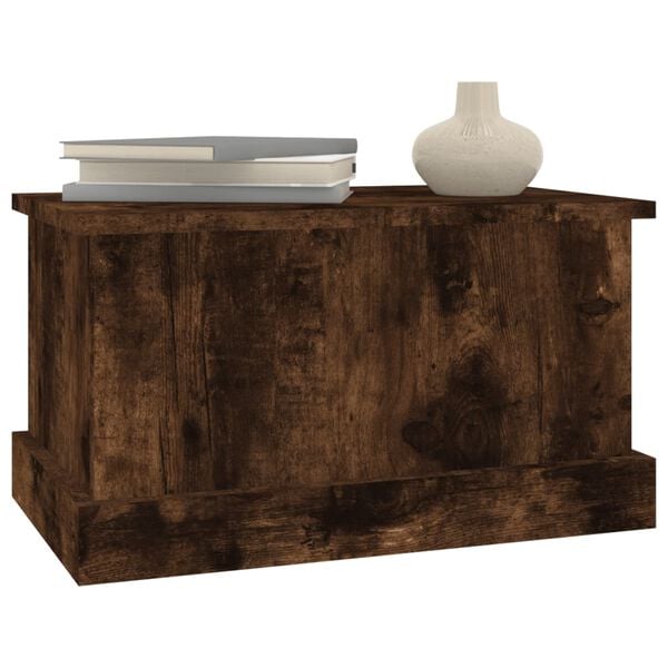 vidaXL Storage Box Smoked Oak 50x30x28 cm Engineered Wood