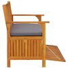 vidaXL Garden Storage Bench 120 cm Solid Acacia Wood