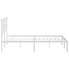 vidaXL Metal Bed Frame without Mattress with Headboard White 150x200cm