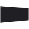 vidaXL Kitchen Backsplash Black 90 x 40 cm Tempered Glass