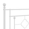 vidaXL Metal Bed Frame without Mattress with Footboard White 100x200cm