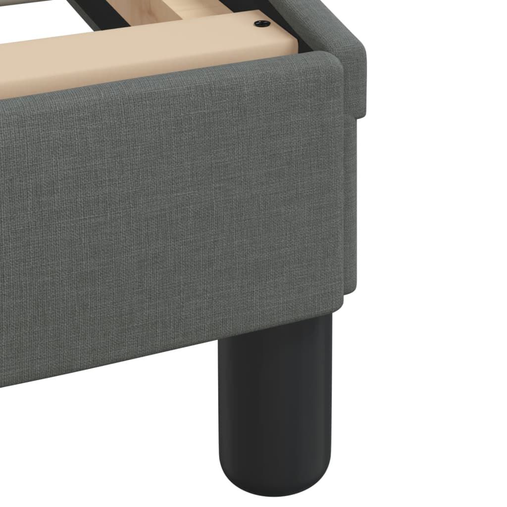 vidaXL Bed Frame without Mattress Dark Grey 137x187 cm Double Fabric