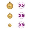 vidaXL Artificial Half Pre-lit Christmas Tree with Ball Set White 210 cm