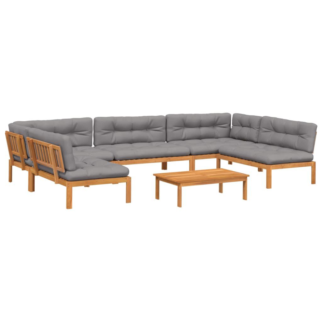 vidaXL 6 Piece Garden Pallet Sofa Set with Cushions Solid Wood Acacia