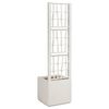 vidaXL Flower Box White 36 x 36 x 140 cm Plastic