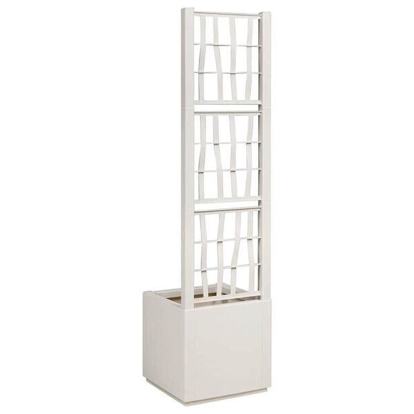 vidaXL Flower Box White 36 x 36 x 140 cm Plastic