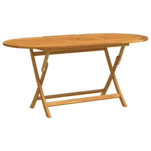 vidaXL Folding Garden Table 160x85x75 cm Solid Eucalyptus Wood