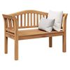 vidaXL Bench Brown 120 x 53.5 x 85 cm Solid Teak wood