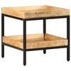 vidaXL Side Table with Shelf Brown 45 x 45 x 45 cm Solid Mango Wood