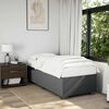 vidaXL Bed Frame without Mattress Dark Grey Twin Fabric