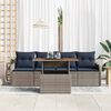 vidaXL Garden Sofa Set with Cushion Manual 5 pcs Grey and navy blue