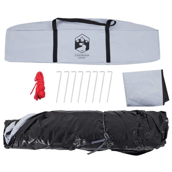 vidaXL Camping Tent Dome 4-Person White Blackout Fabric Quick Release