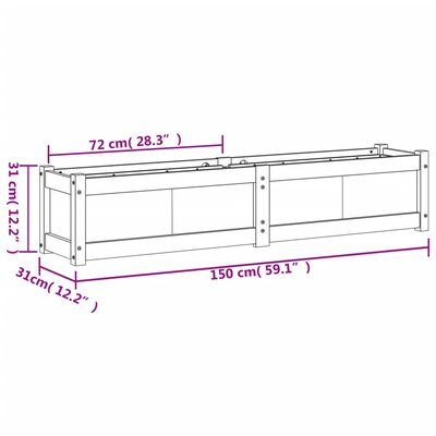 vidaXL Garden Planters 2 pcs Solid Wood Pine