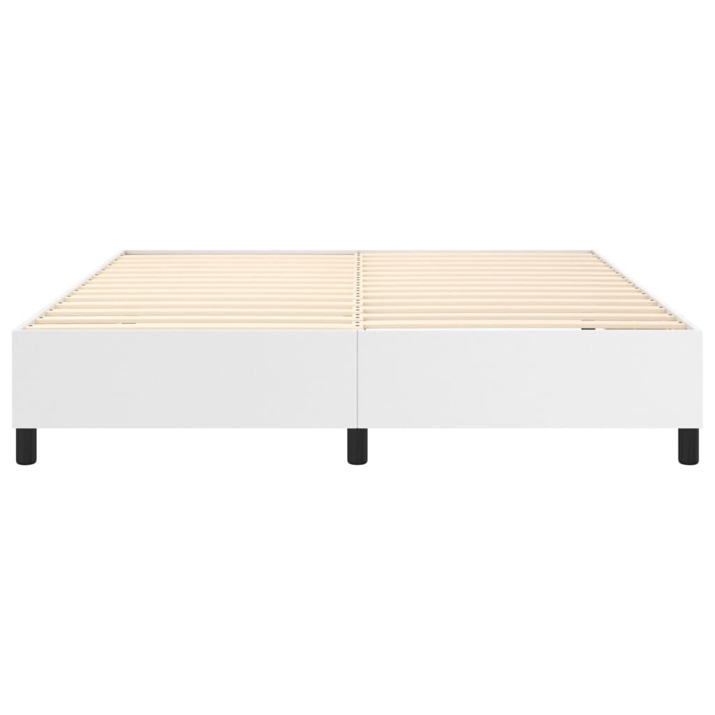 vidaXL Bed Frame without Mattress White California King Faux Leather (US Only)