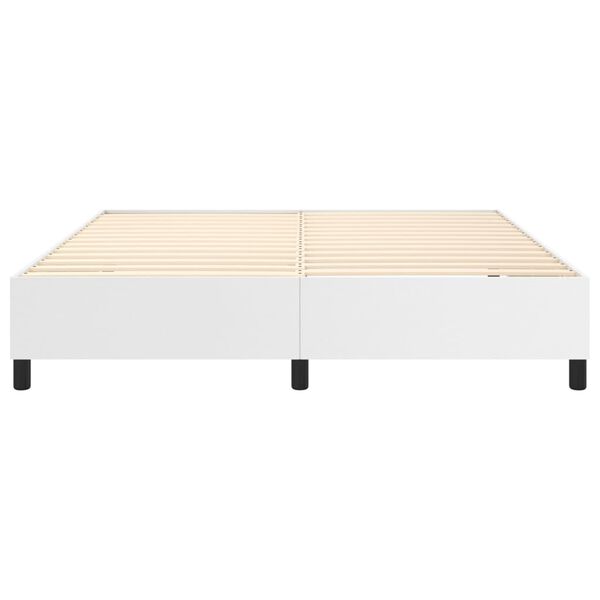 vidaXL Bed Frame without Mattress White California King Faux Leather (US Only)