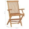 vidaXL Folding Garden Chairs 4 pcs Solid Teak Wood