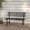 vidaXL Garden Bench 110 cm Steel Black