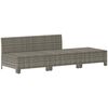 vidaXL 3 Piece Garden Lounge Set with Cushions Grey Poly Rattan