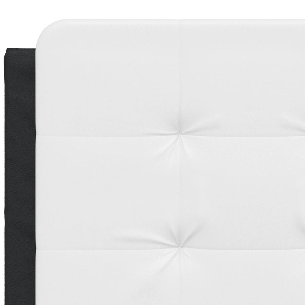 vidaXL Bed Frame without Mattress Black and White 137x190 cm Faux Leather