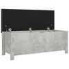 vidaXL Storage Box with Cushion Concrete Grey 105x40x45 cm Engineered Wood