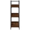 vidaXL Bookcase 3-Tier Brown Oak 100x33x108.5 cm Engineered Wood