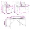 vidaXL Garden Dining Set 6 pcs Brown 150 x 90 x 74 cm
