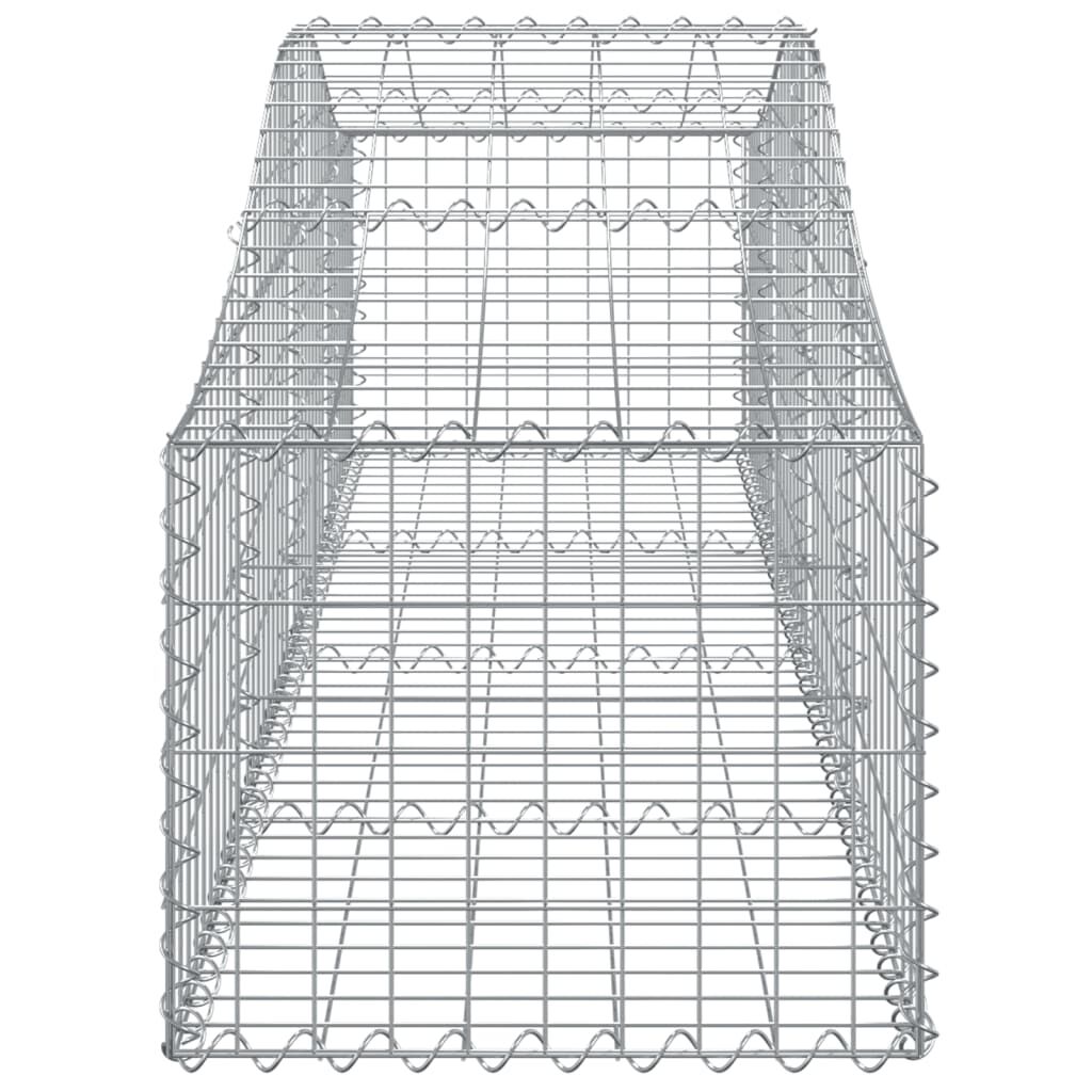 vidaXL Arched Gabion Baskets 6 pcs 200x50x40/60 cm Galvanised Iron