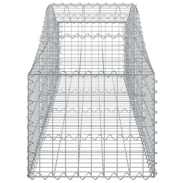 vidaXL Arched Gabion Baskets 6 pcs 200x50x40/60 cm Galvanised Iron
