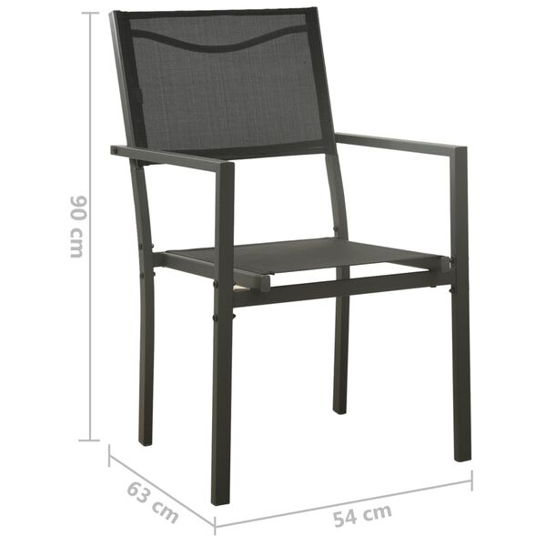 vidaXL 7 Piece Outdoor Dining Set Steel