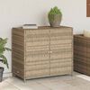 vidaXL Garden Storage Cabinet Beige 83x45x76 cm Poly Rattan