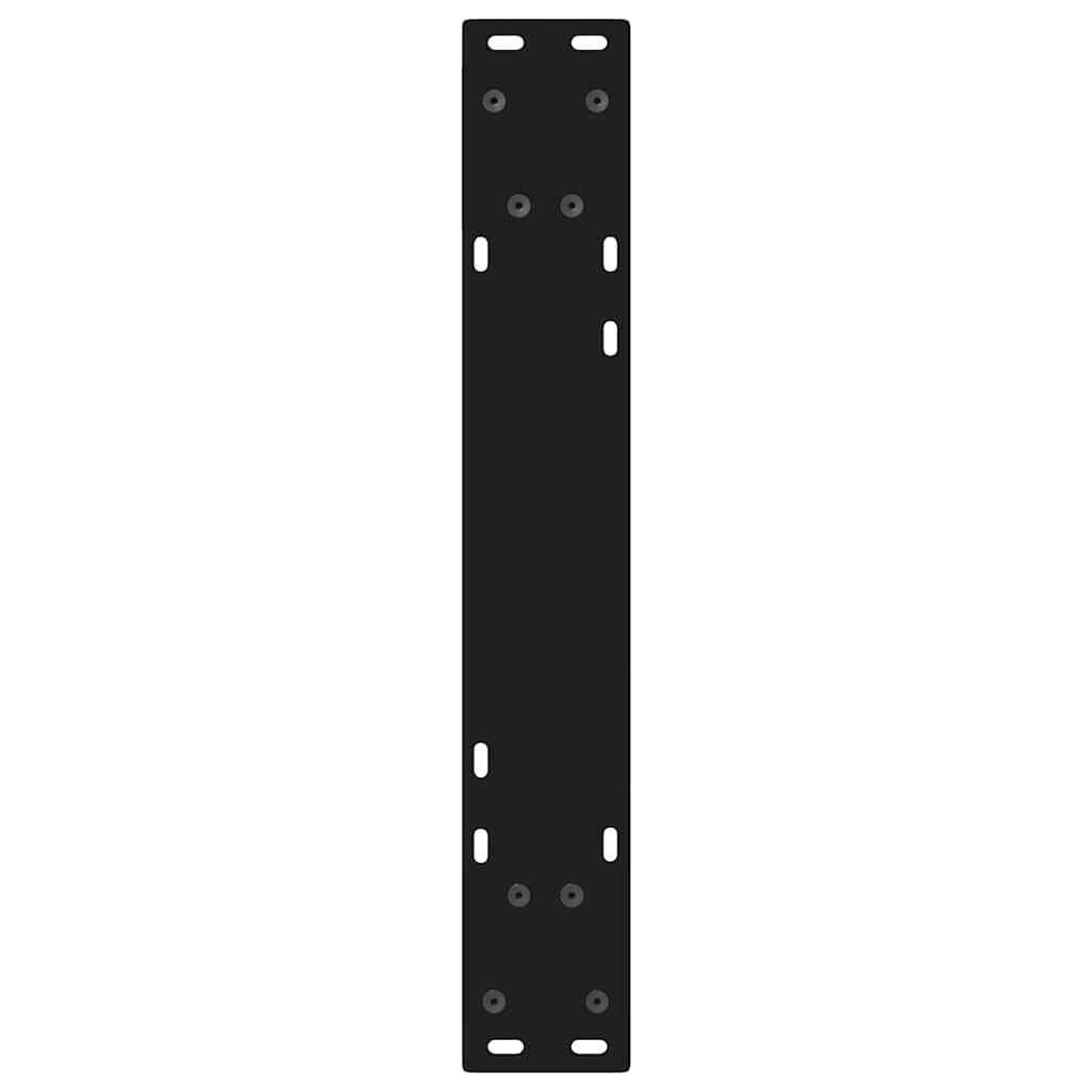 vidaXL Dining Table Legs 2 pcs Black 60x(72-73.3) cm Steel