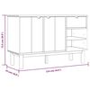 vidaXL Sideboard OTTA Brown and White 114x43x73.5 cm Solid Wood Pine