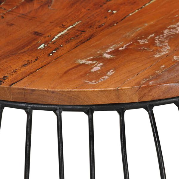 vidaXL Coffee Table Ø68 cm Solid Reclaimed Wood