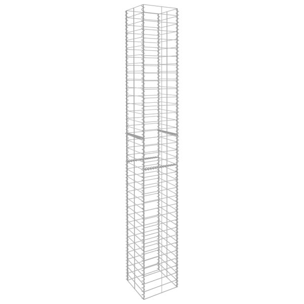 vidaXL Gabion Baskets 3 pcs Galvanised Steel 25x25x197 cm
