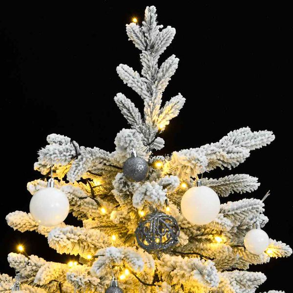 vidaXL Artificial Hinged Christmas Tree 150 LEDs & Ball Set 150 cm