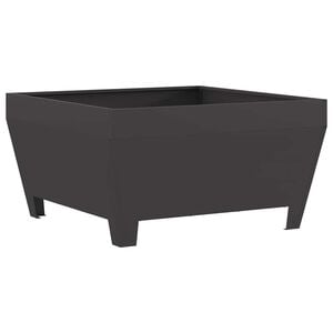 vidaXL Fire Pit Black 80 x 80 x 43 cm Steel