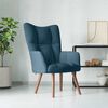 vidaXL Relaxing Chair Blue Velvet
