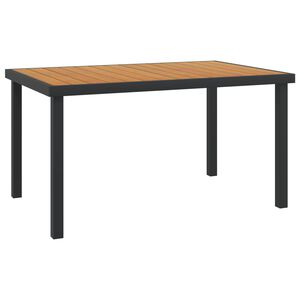 vidaXL Garden Table Brown 140x90x74 cm Aluminium and WPC