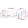 vidaXL 5 Piece Garden Sofa Set with Cushions Solid Wood Pine