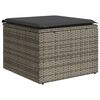 vidaXL 11 Piece Garden Sofa Set with Cushions Grey Poly Rattan